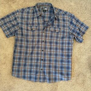 Canyon Guide Outfitters Blue and Brown Plaid Shirt